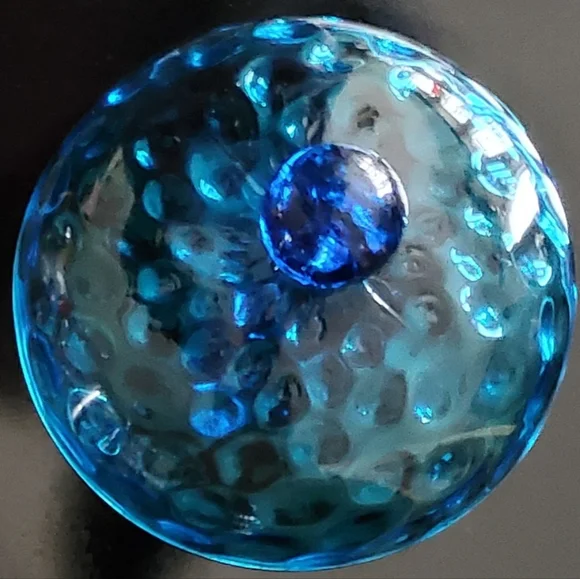 1940s Gorgeous 💙 Blue 7 1/2" Lidded Dish by Beacon🇺🇲 NJ - Picture 6 of 15